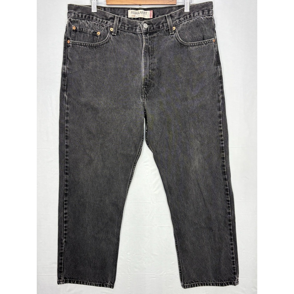 Levi's‎ 505 Straight Leg Jeans Mens Gray Denim Cotton Regular Fit Outdoor 38x29